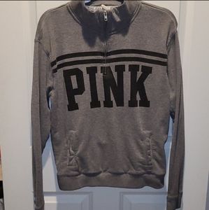 2 PINK/VS QUARTER ZIP PULLOVERS